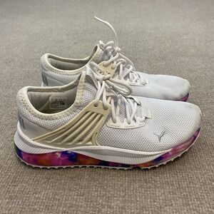 Puma Shoes Womens Size 7.5 White Tie Dye SoftFoam+ Running Sneakers 386414-01